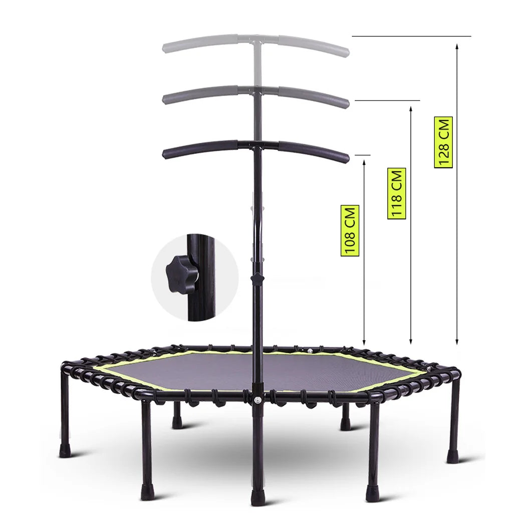 Portable Mini Trampoline Rebounder 53 Inch Heavy Duty Fitness Trainer for Home Exercise