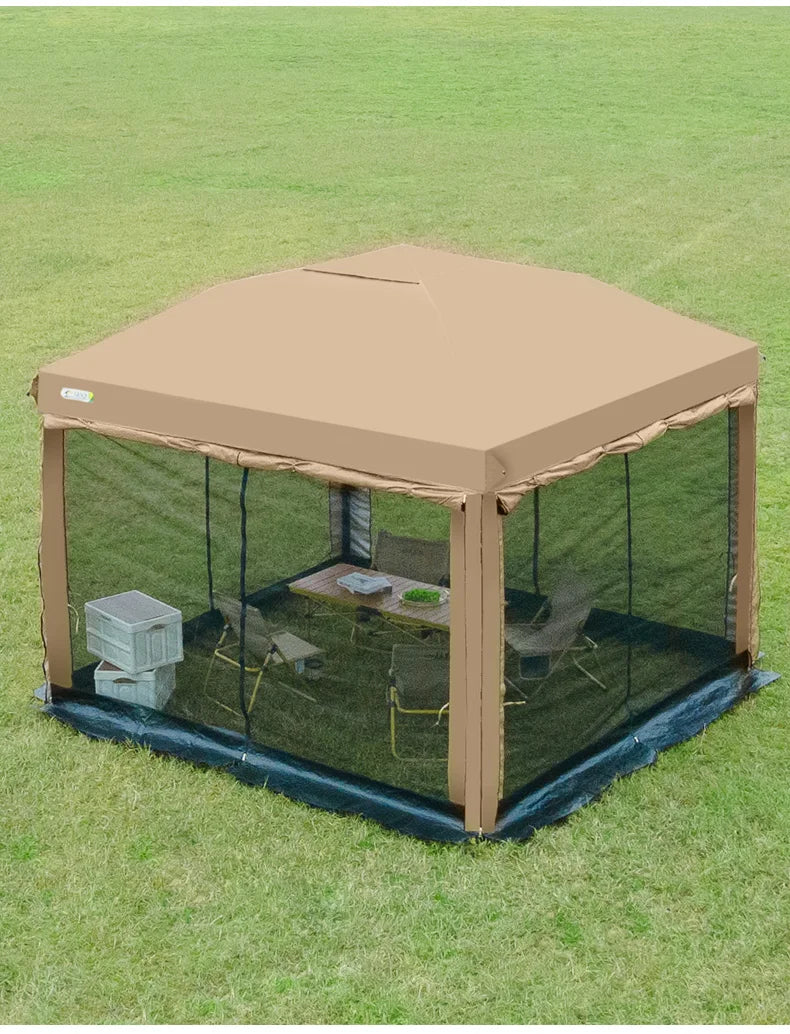 10x10ft Pop Up Canopy Gazebo Tent with 4 Sidewalls Portable Outdoor Event Shelter Steel Frame
