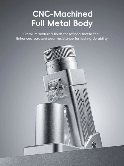 Electric Burr Coffee Grinder 55mm Conical Stepless Adjustment for Espresso and Coffee Beans