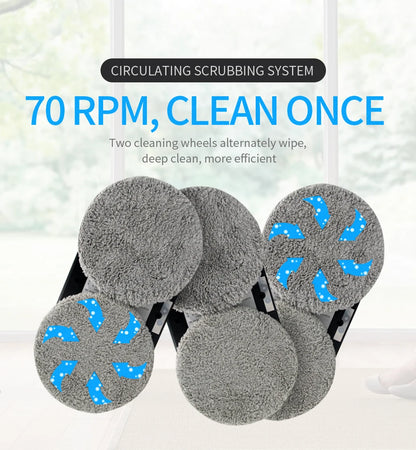 Automatic Window Cleaning Robot Ultra Thin Glass Cleaner with Remote Control Safety Rope and Wipes