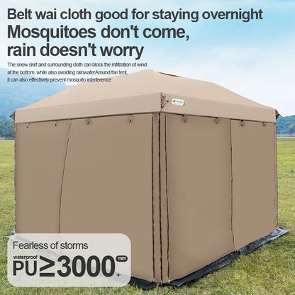 10x10ft Pop Up Canopy Gazebo Tent with 4 Sidewalls Portable Outdoor Event Shelter Steel Frame