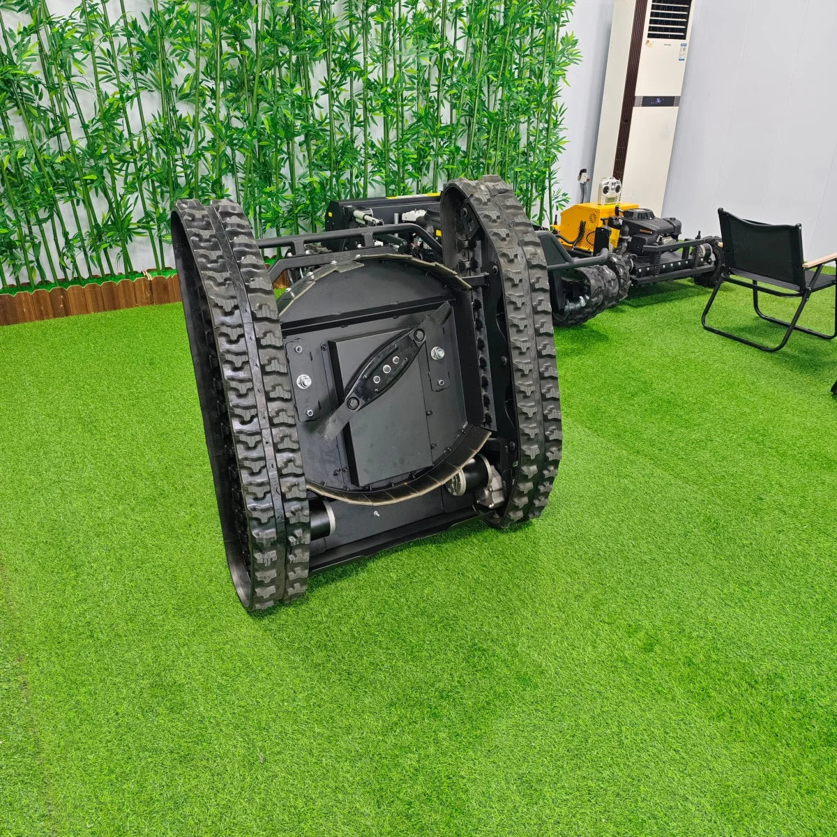 All Terrain Robotic Lawn Mower with Remote Control and Heavy Duty Rubber Tracks
