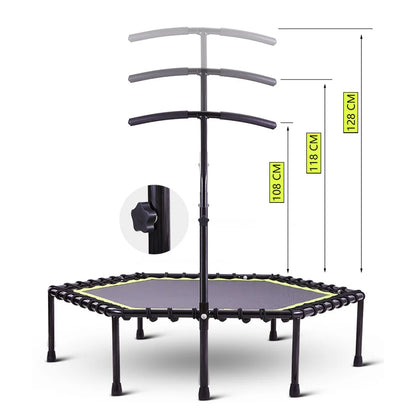Portable Mini Trampoline Rebounder 53 Inch Heavy Duty Fitness Trainer for Home Exercise