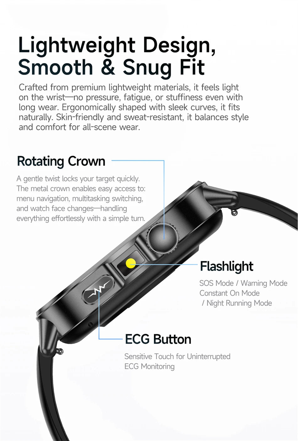 Smart Watch with Bluetooth Calling 2.01 Inch Display Fitness Tracker Waterproof Activity Monitor