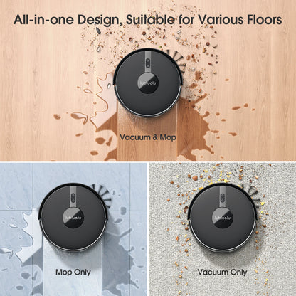 Robot Vacuum and Mop Cleaner with Smart Mapping 7500Pa Suction App Control and 180 Min Runtime