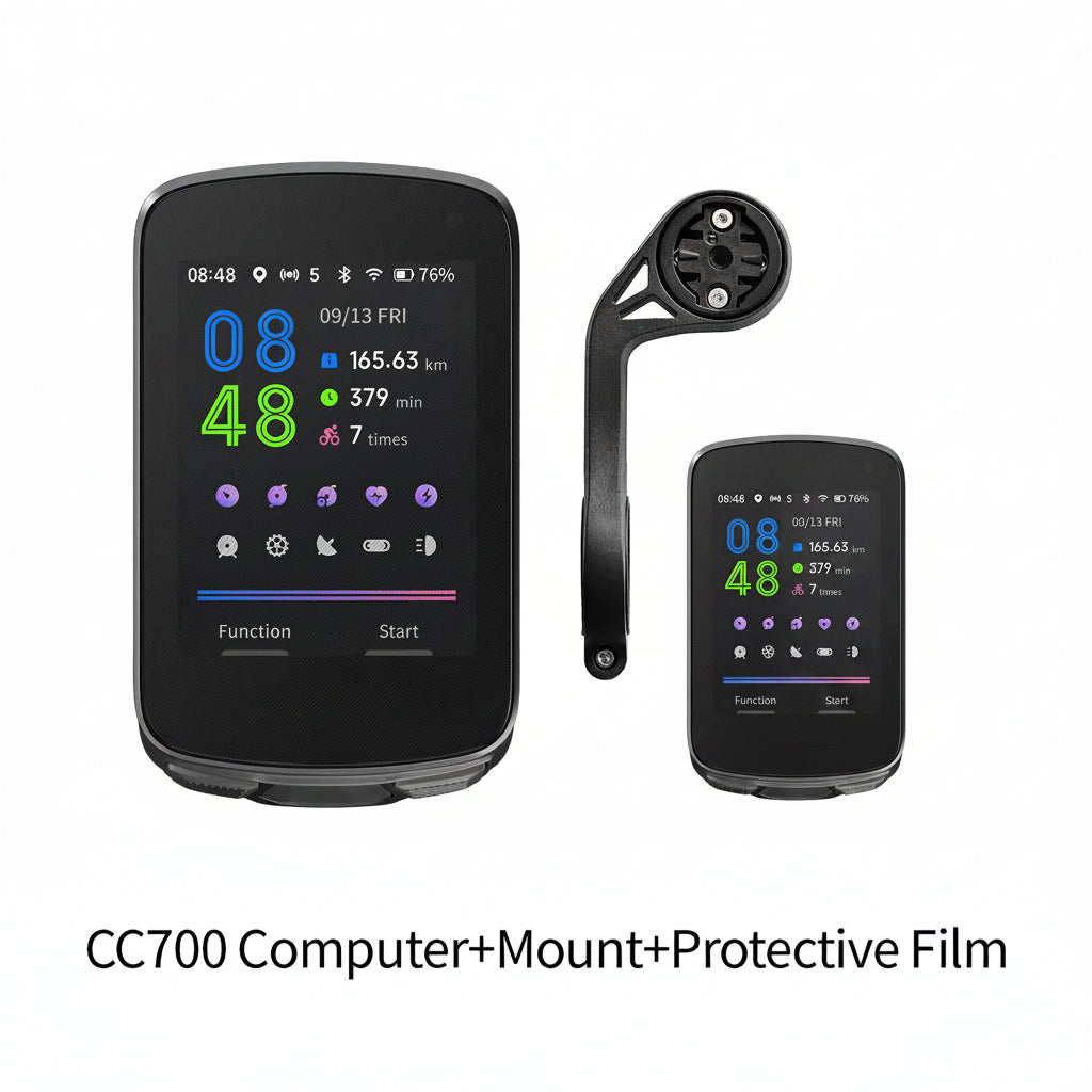 Wireless GPS Bike Computer 2.8 Inch Display Cycling Speedometer with Route Navigation WiFi ANT+