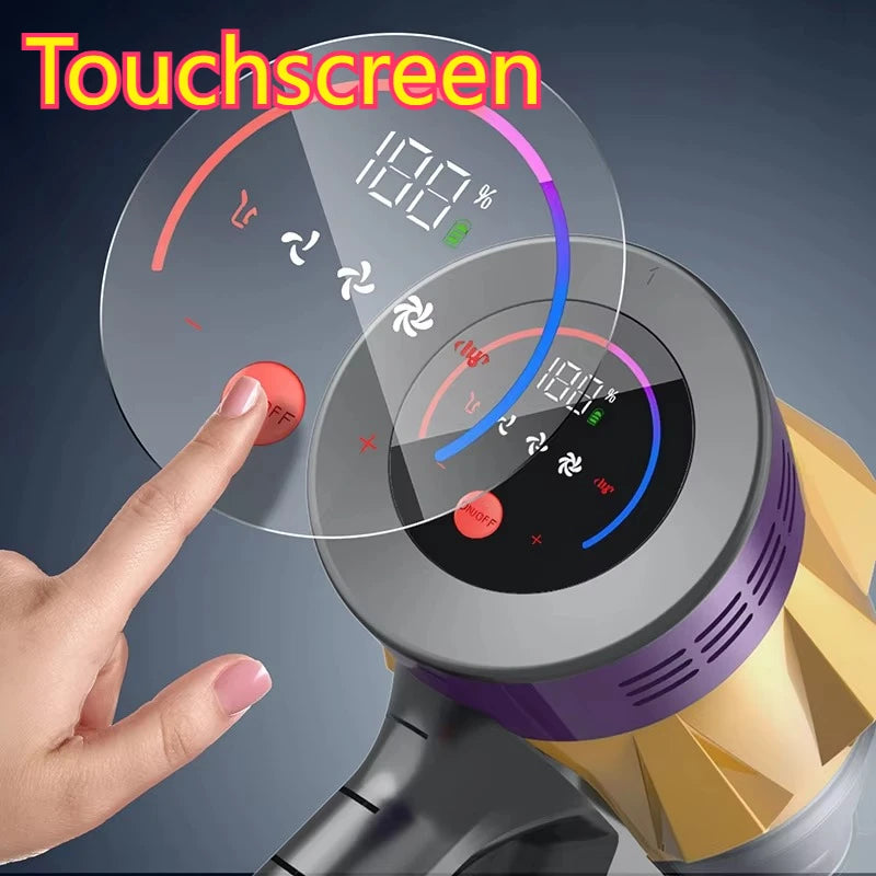 Cordless Handheld Vacuum Cleaner 550W 55kPa with Smart Display 3 Power Modes and Removable Battery