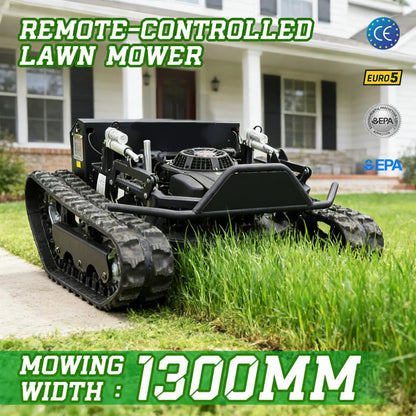 All Terrain Robotic Lawn Mower with Remote Control and Heavy Duty Rubber Tracks