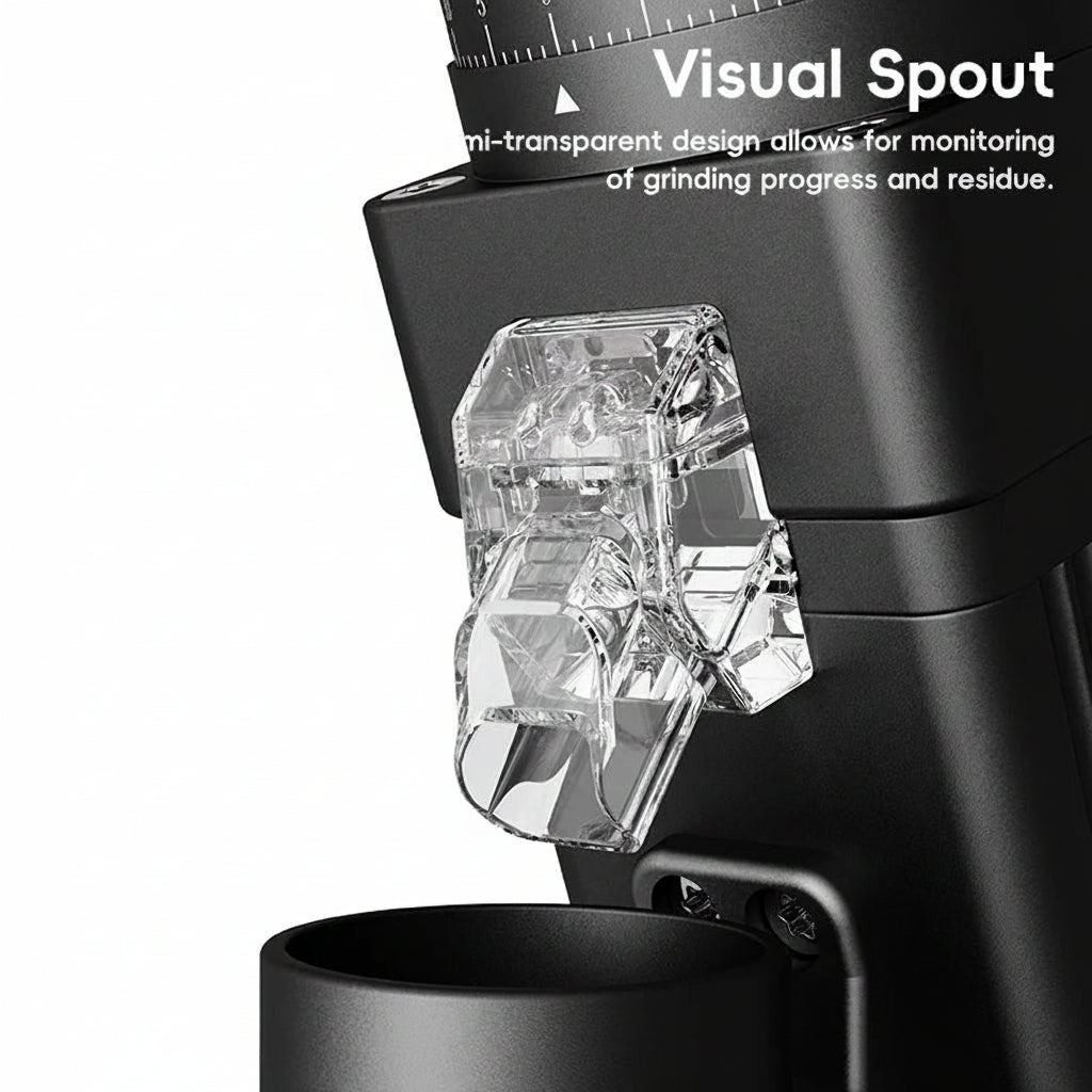 Electric Burr Coffee Grinder 55mm Conical Stepless Adjustment for Espresso and Coffee Beans
