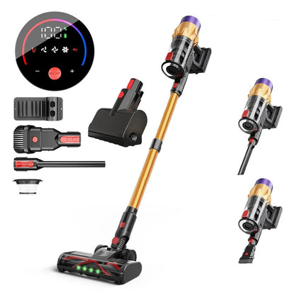 Cordless Handheld Vacuum Cleaner 550W 55kPa with Smart Display 3 Power Modes and Removable Battery
