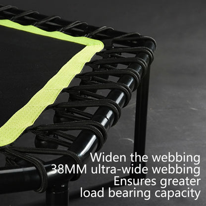 Portable Mini Trampoline Rebounder 53 Inch Heavy Duty Fitness Trainer for Home Exercise