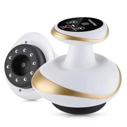 Rechargeable Electric Body Massager with Vacuum Cupping and Heat Compact Handheld Massage Tool