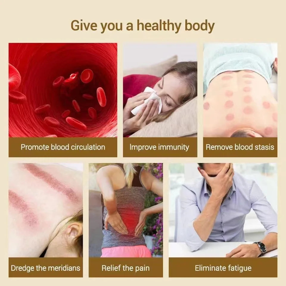 Rechargeable Electric Body Massager with Vacuum Cupping and Heat Compact Handheld Massage Tool