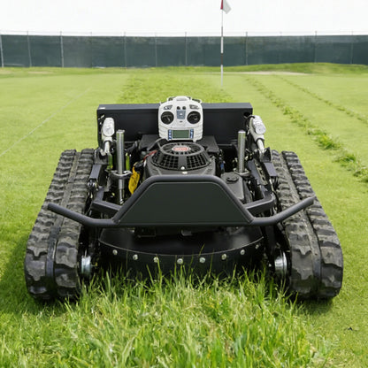 All Terrain Robotic Lawn Mower with Remote Control and Heavy Duty Rubber Tracks