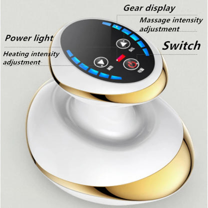 Rechargeable Electric Body Massager with Vacuum Cupping and Heat Compact Handheld Massage Tool