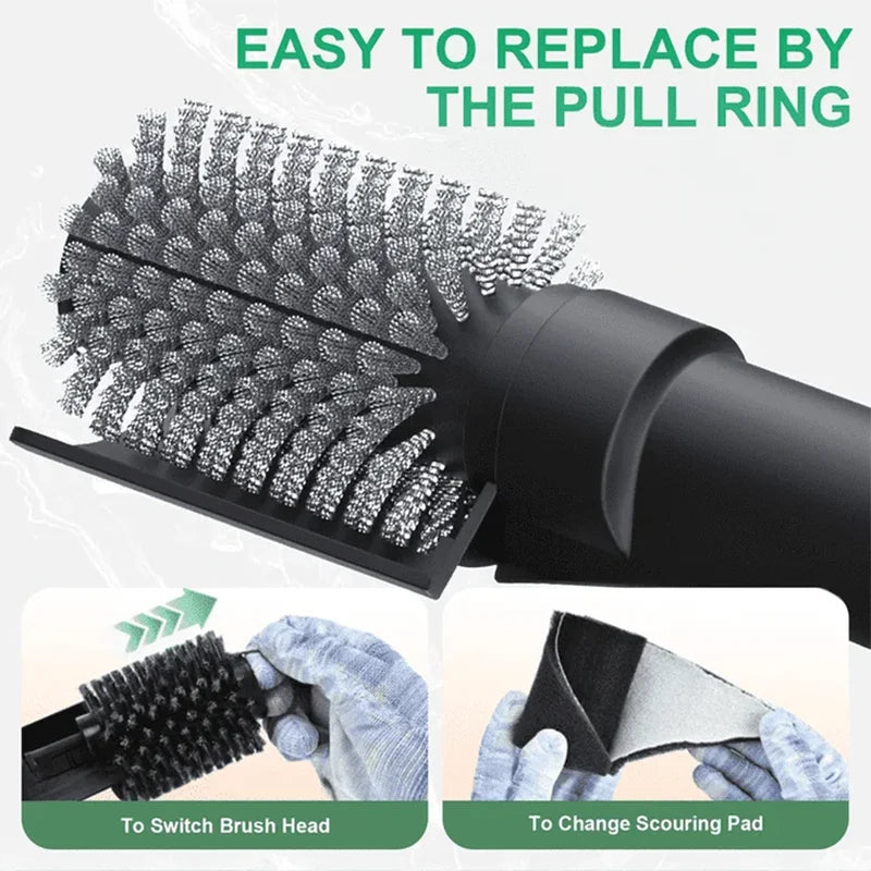 Electric BBQ Grill Brush with 3-Speed Settings and Adjustable 180° Head, Rechargeable Grill Cleaner