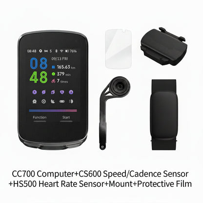 Wireless GPS Bike Computer 2.8 Inch Display Cycling Speedometer with Route Navigation WiFi ANT+