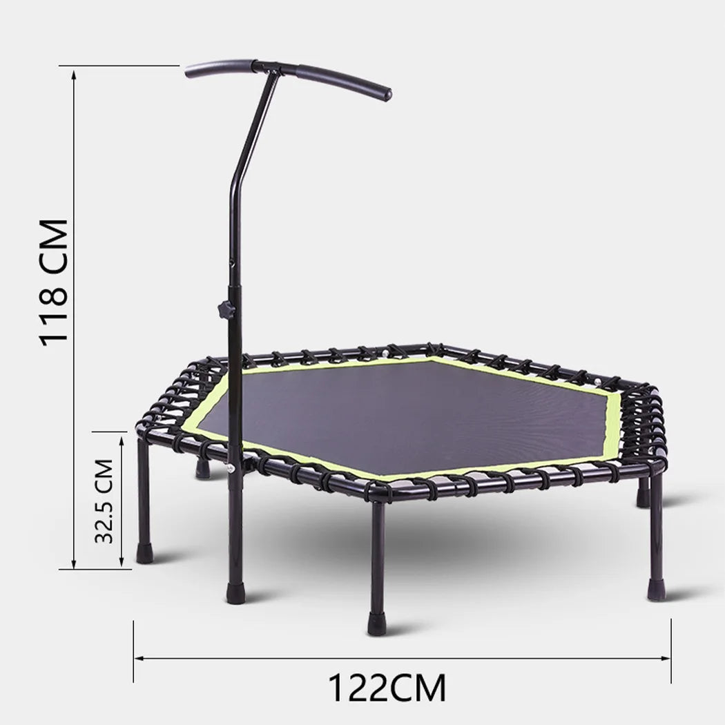 Portable Mini Trampoline Rebounder 53 Inch Heavy Duty Fitness Trainer for Home Exercise