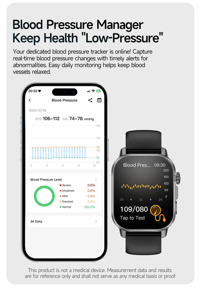 Smart Watch with Bluetooth Calling 2.01 Inch Display Fitness Tracker Waterproof Activity Monitor