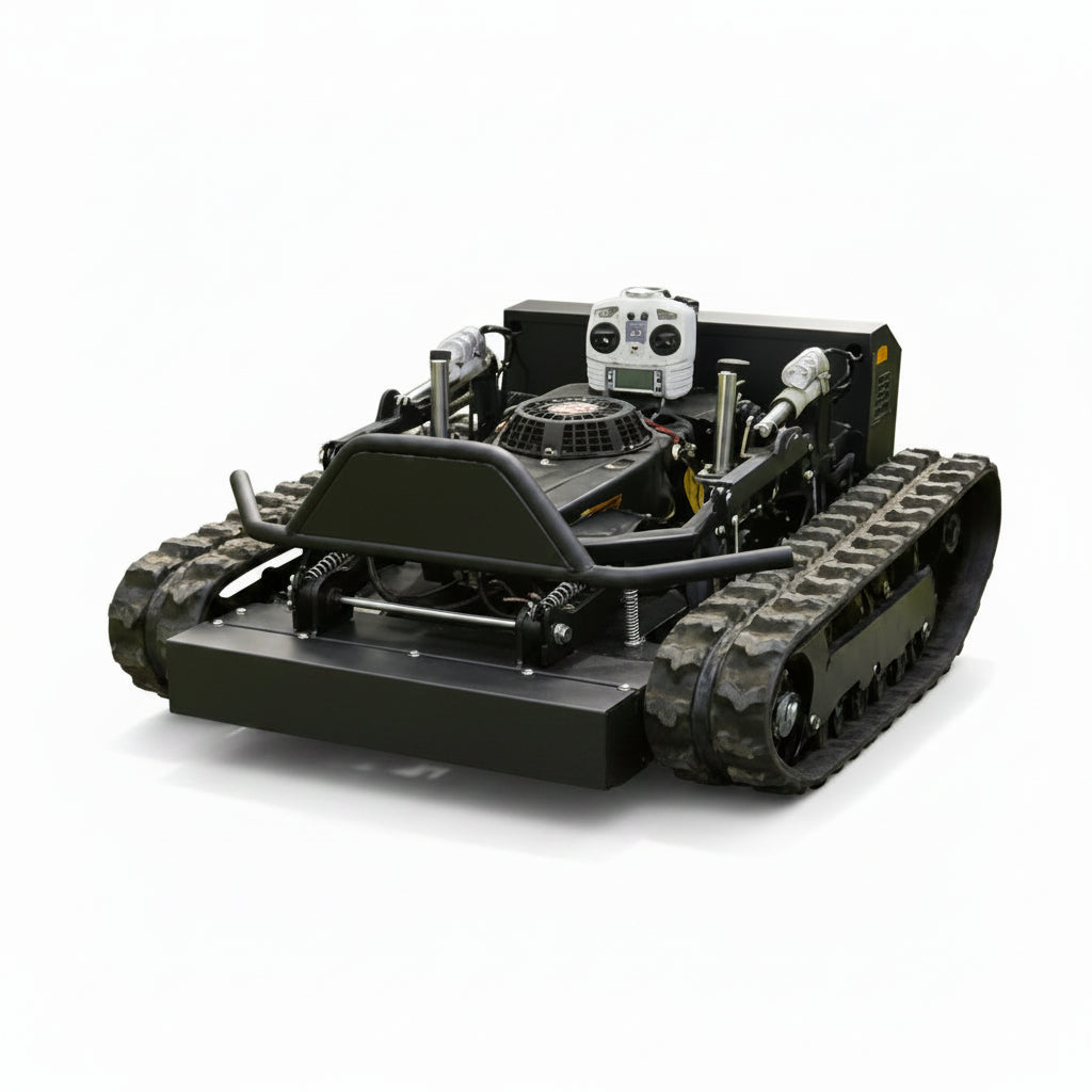 All Terrain Robotic Lawn Mower with Remote Control and Heavy Duty Rubber Tracks