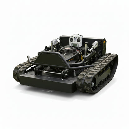 All Terrain Robotic Lawn Mower with Remote Control and Heavy Duty Rubber Tracks