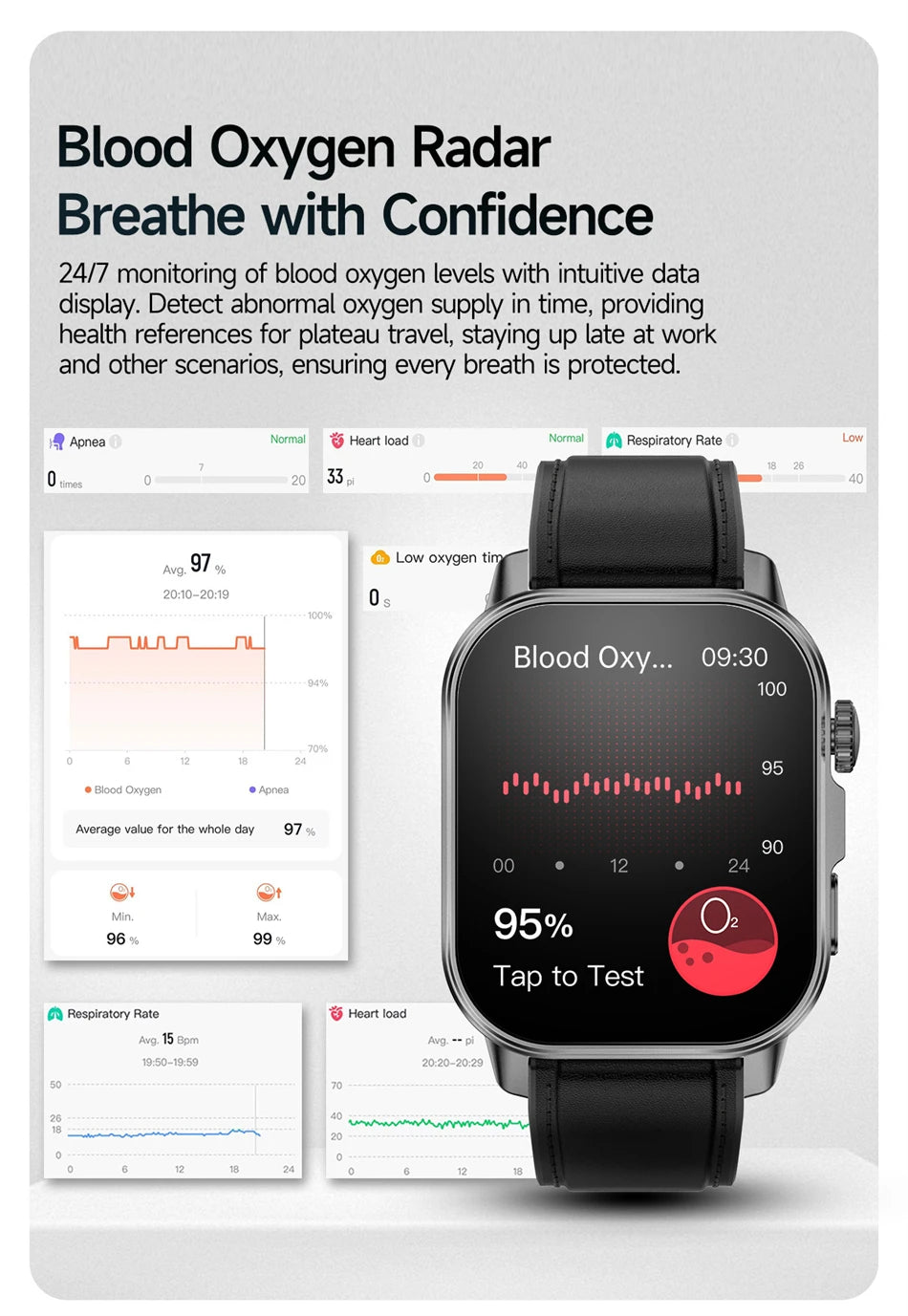 Smart Watch with Bluetooth Calling 2.01 Inch Display Fitness Tracker Waterproof Activity Monitor